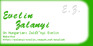 evelin zalanyi business card